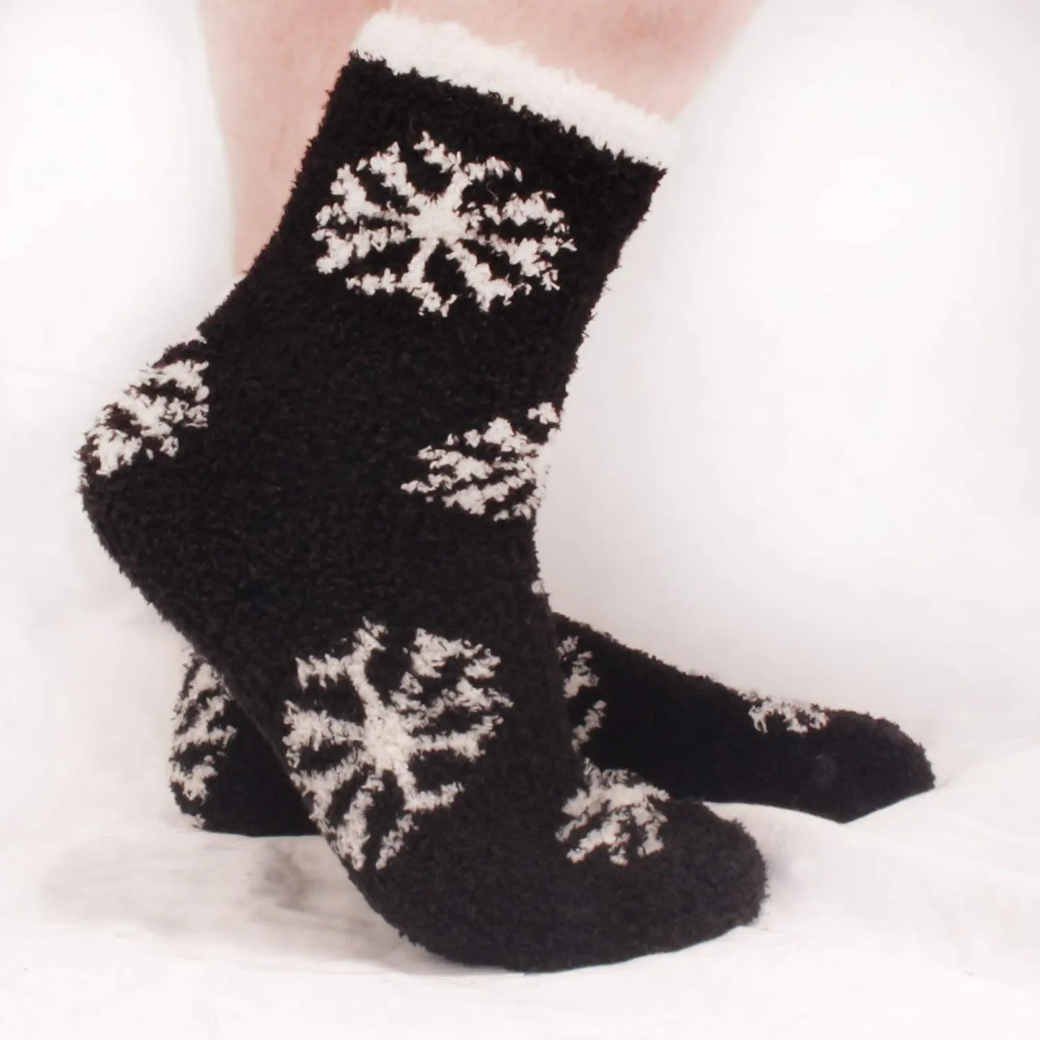BambooMN Super Soft Warm Fuzzy Stripe/Polka Dot/Gradient/Snowflake Socks