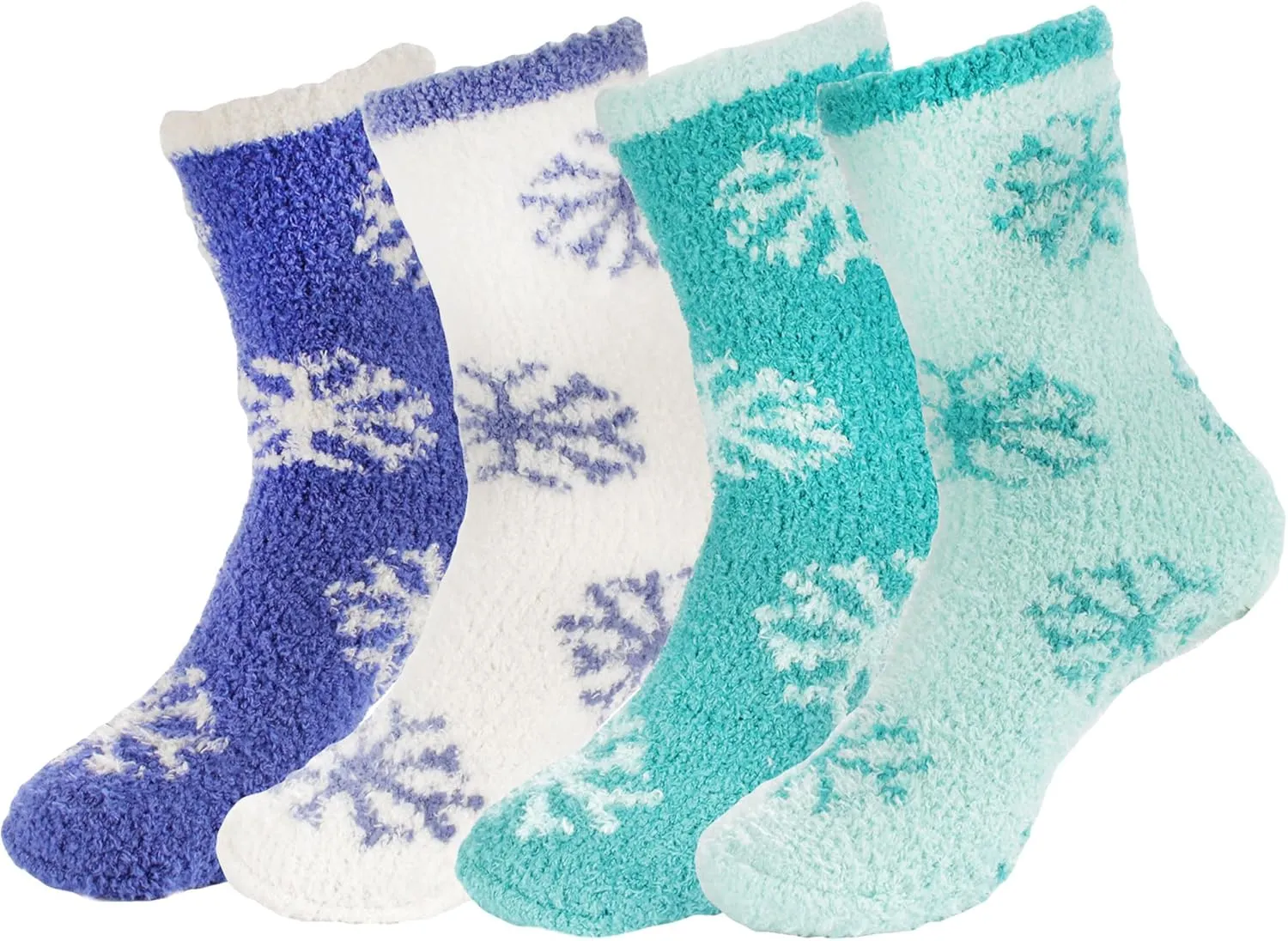 BambooMN Super Soft Warm Fuzzy Stripe/Polka Dot/Gradient/Snowflake Socks