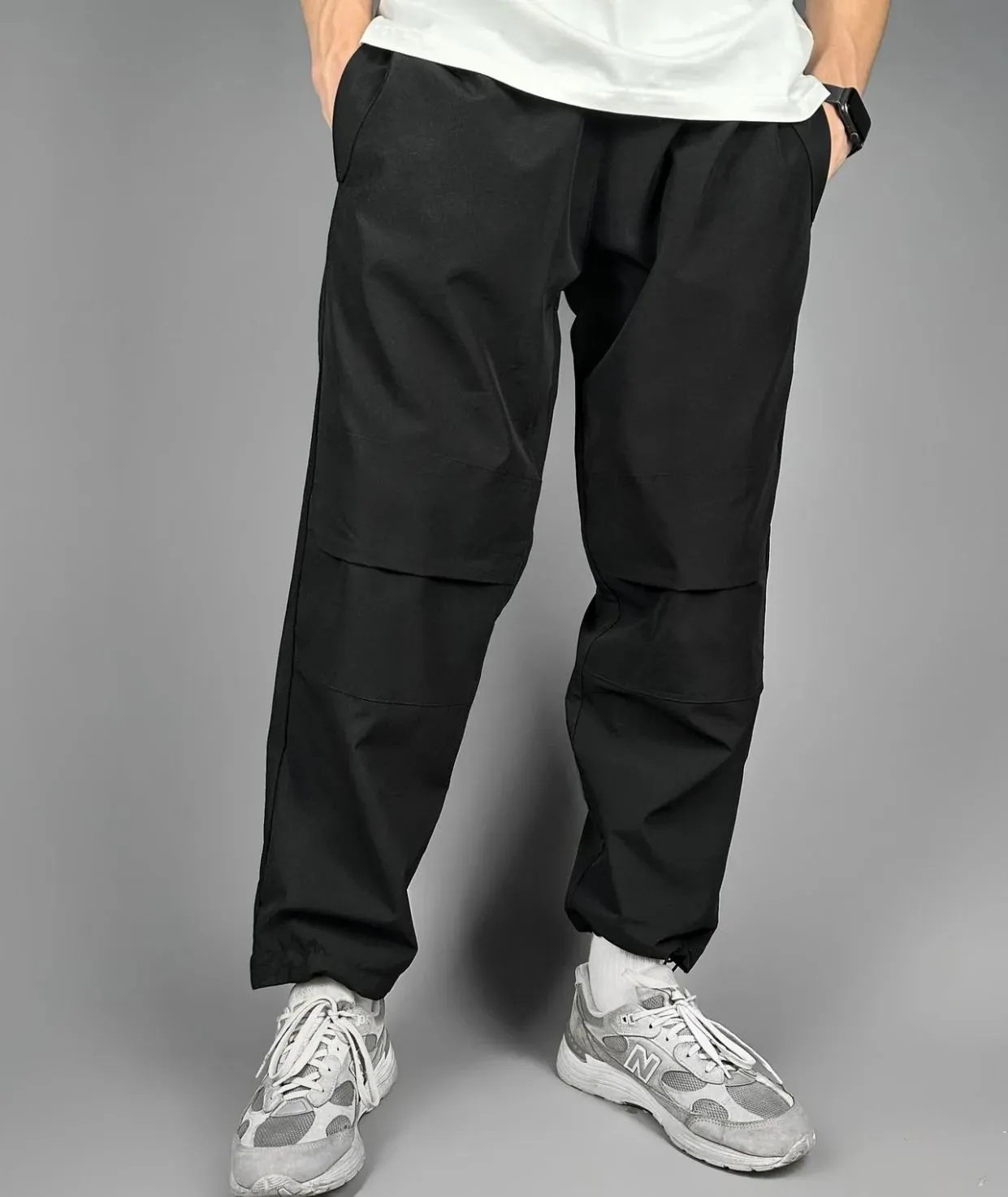 Basic Parachute Pants with Knee Line