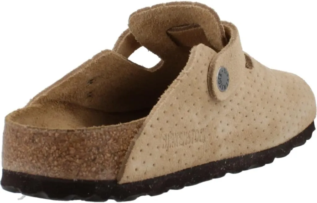 Birkenstock Boston suede emboss dots Woman Beige