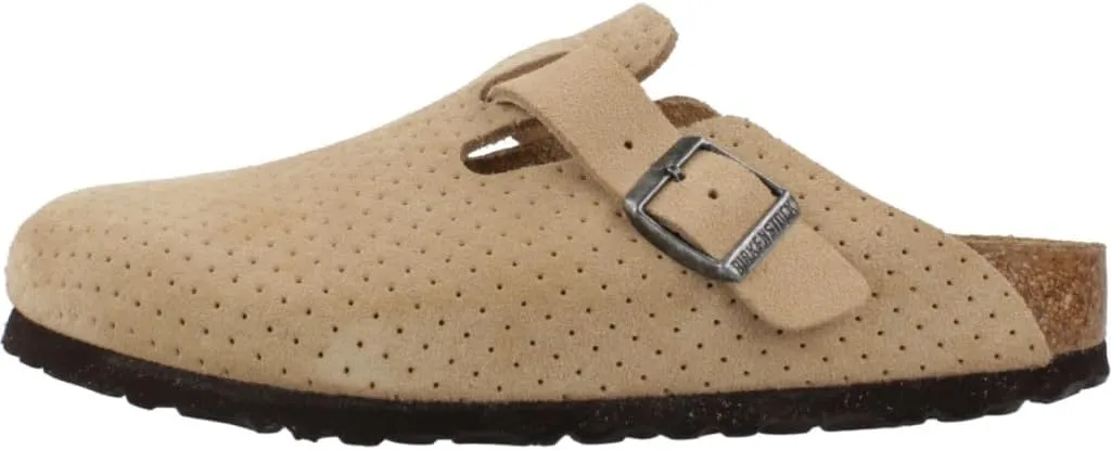 Birkenstock Boston suede emboss dots Woman Beige