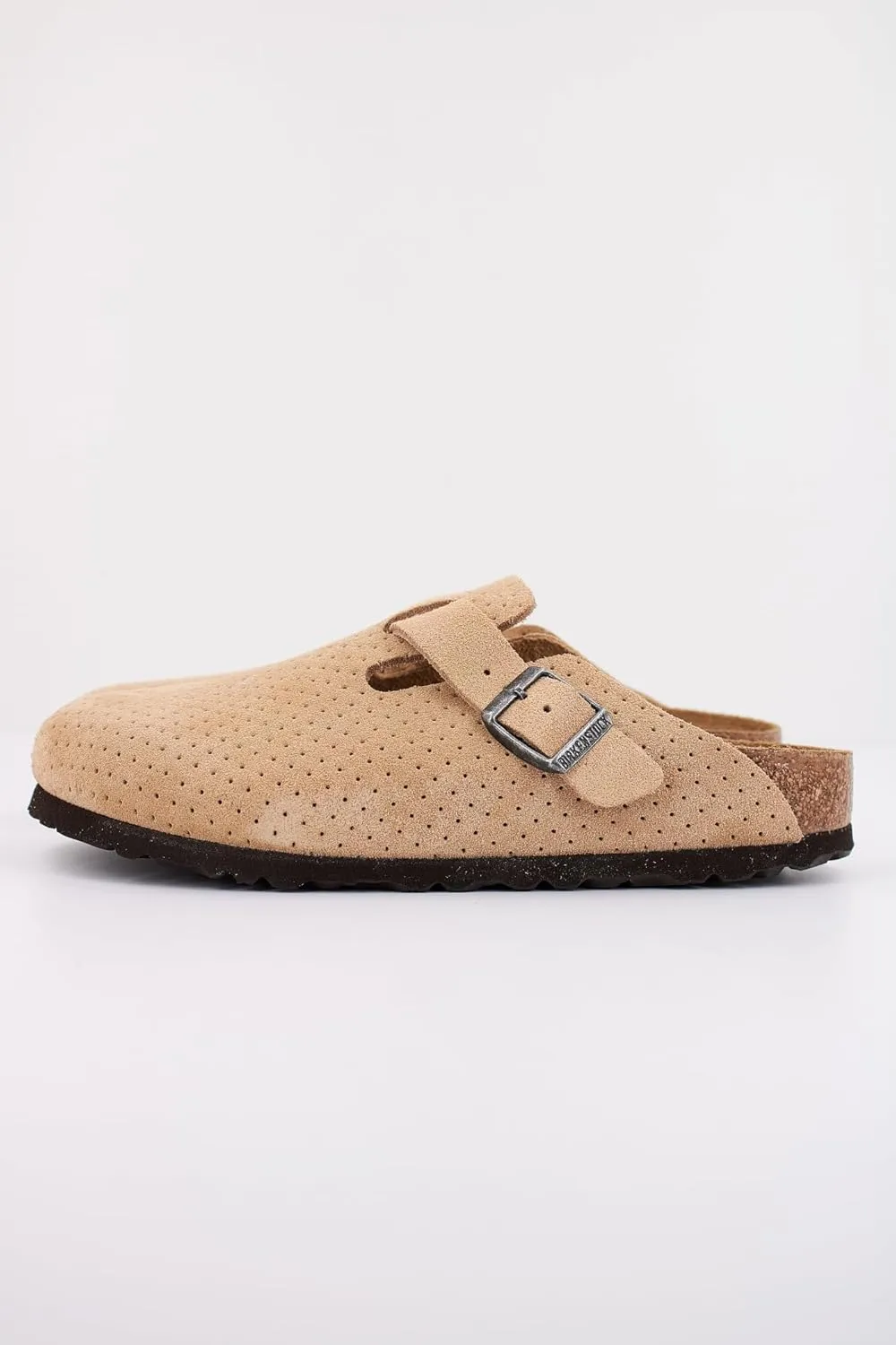 Birkenstock Boston suede emboss dots Woman Beige