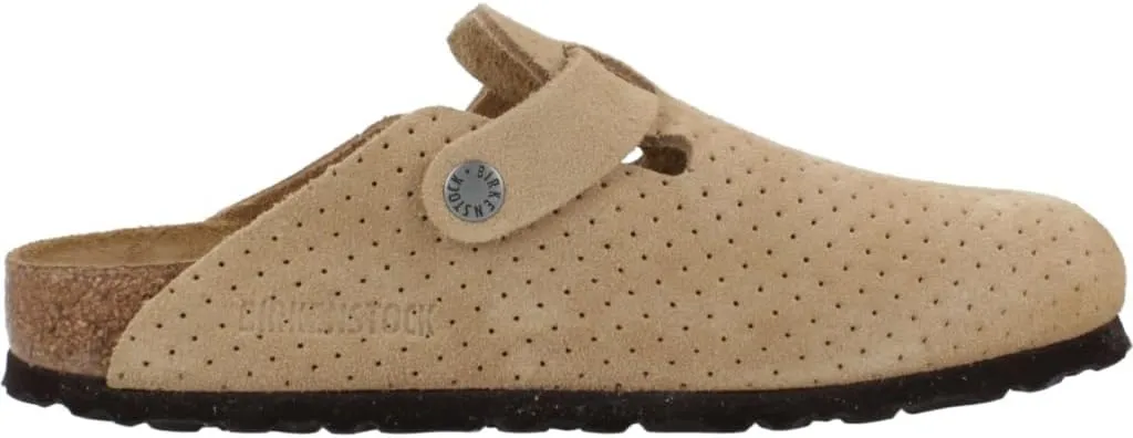 Birkenstock Boston suede emboss dots Woman Beige