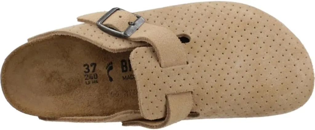 Birkenstock Boston suede emboss dots Woman Beige