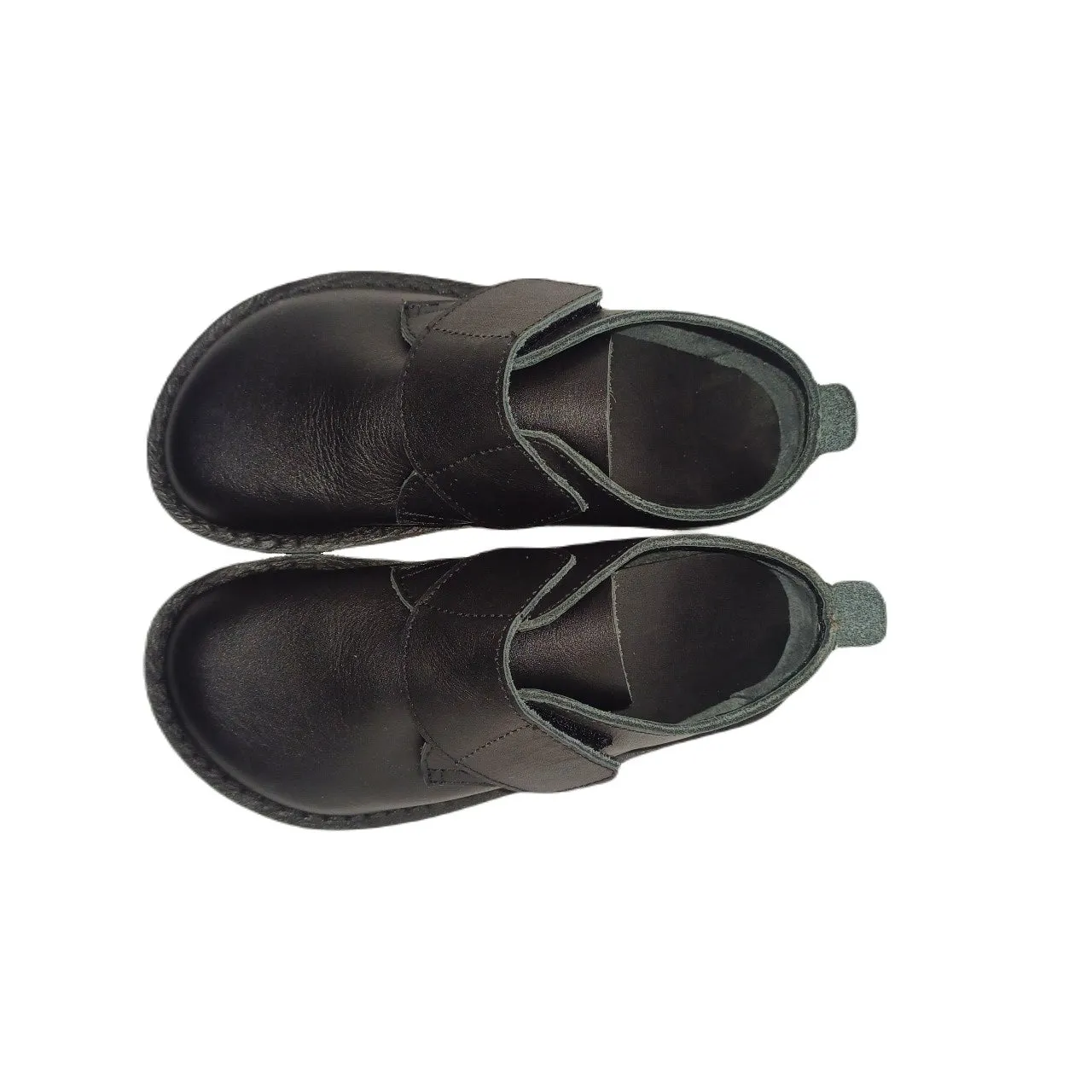 Black School Shoe - Velcro