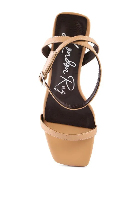 BLOCK HEEL ANKLE STRAP SNADALS