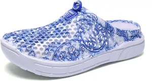 BODON Womens Summer Breathable Mesh Slippers Lightweight Mesh Clog Quick Drying Garden Shoes Footwear Anti-Slip Shoes