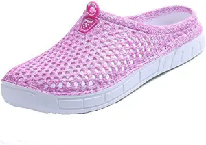 BODON Womens Summer Breathable Mesh Slippers Lightweight Mesh Clog Quick Drying Garden Shoes Footwear Anti-Slip Shoes