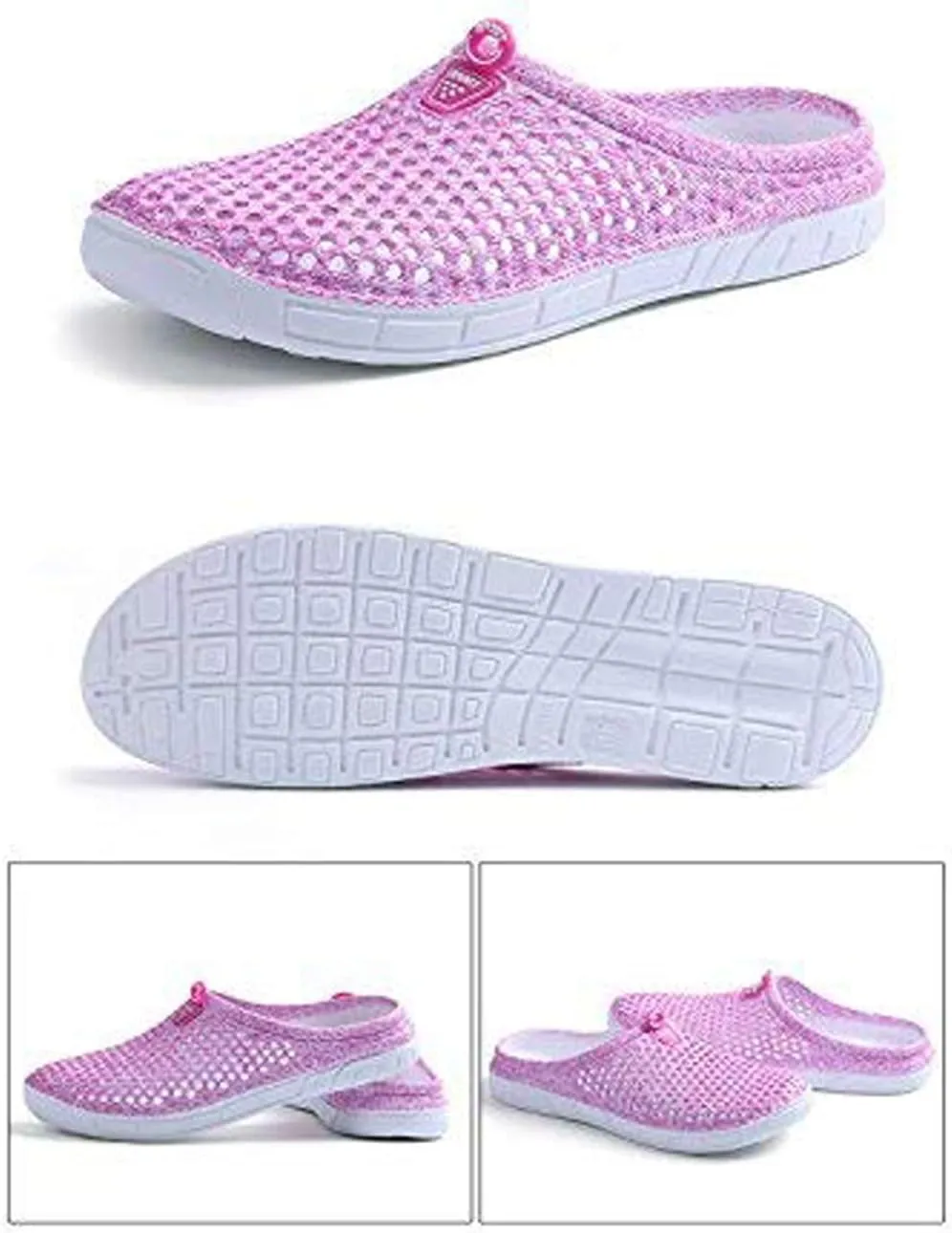 BODON Womens Summer Breathable Mesh Slippers Lightweight Mesh Clog Quick Drying Garden Shoes Footwear Anti-Slip Shoes