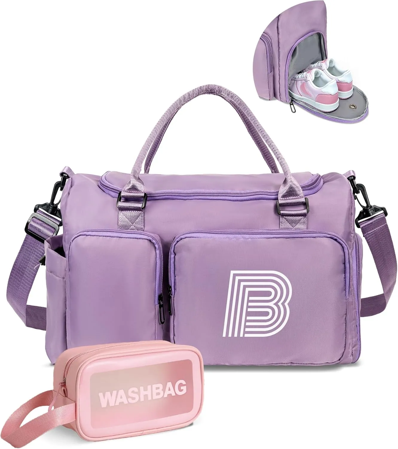 bridal shower gifts, Initial Travel Duffel Bag, Duffel Bag, Personalized Weekender Bag, Monogram Overnight Bag Girlfriend Birthday Gifts for Women Gifts for Teen Girls 8-16 Age