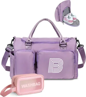 bridal shower gifts, Initial Travel Duffel Bag, Duffel Bag, Personalized Weekender Bag, Monogram Overnight Bag Girlfriend Birthday Gifts for Women Gifts for Teen Girls 8-16 Age