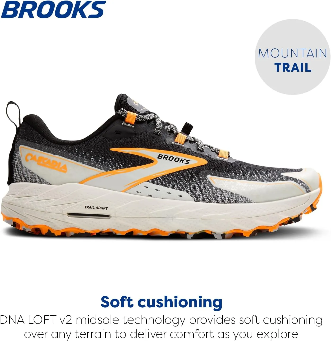 Brooks Men’s Cascadia 18 Mountain Trail Running Shoe