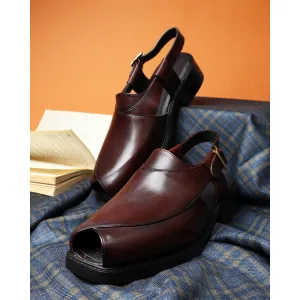 Brown Open Toe T Shape Sandal