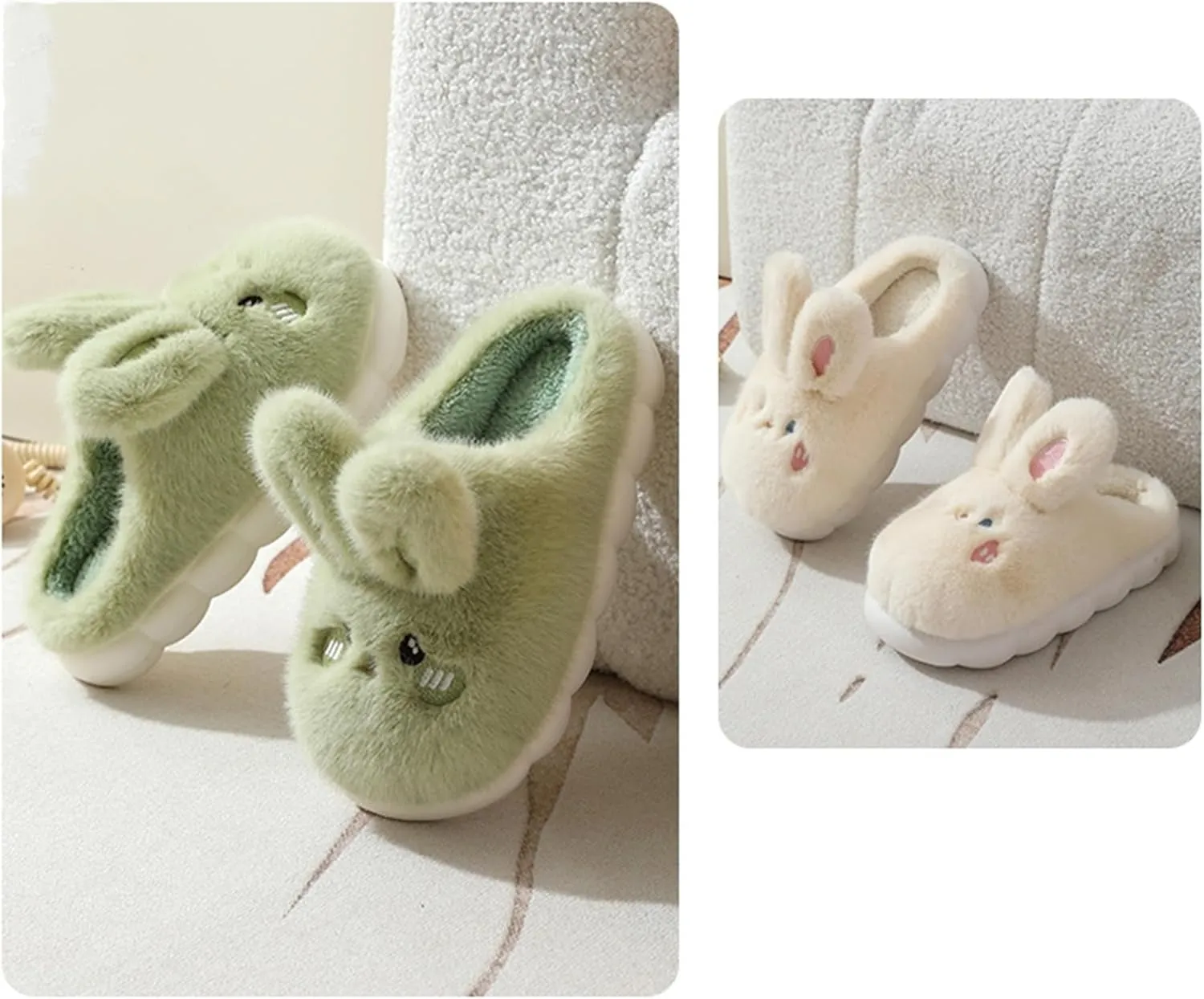 Bunny Cotton Slippers - Home Cartoon Slippers for Men & Women