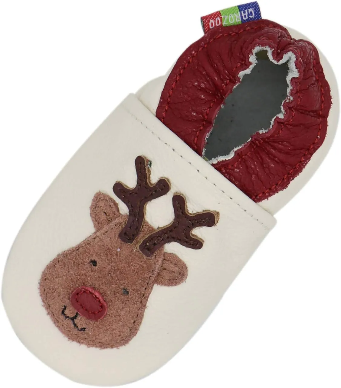 Carozoo Toddler Kids Unisex Slipper Animal Flower Soft Sole Leather Baby Shoes