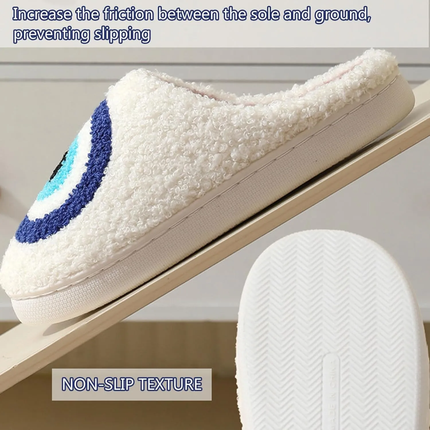 Cartoon Slippers for Womens Mens Cute Cozy Plush Warm Slip-on House Shoes for Indoor and Outdoor Meet Me at Midnight Strawberry Mushroom Evil Eyes Love Heart Slippers