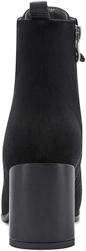 Castamere Womens High Block Heels Ankle Boots Pointed Toe Booties with Laces 7.5CM Heels