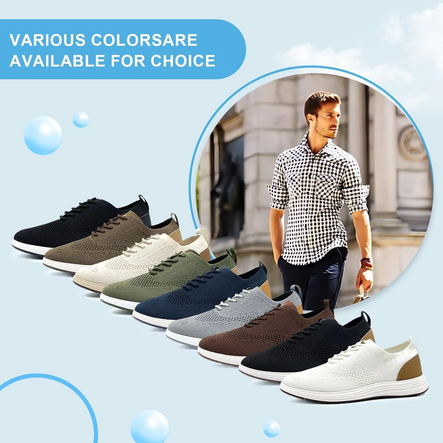 Casual Dress Shoes for Men Business Oxfords Fashion Sneakers Comfortable Loafers Men’s Walking Shoes