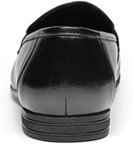 Casual Non-Slip Low Block Heel Work Shoes Soft Loafers for Men Oxfords Round Toe Comfortable Flexible