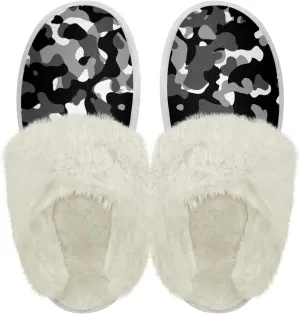 chaqlin Fuzzy Plush Slipper with Fur Edge Unisex's Bedroom House Cozy Soft Memory Foam Slippers Winter Warm Anti Slip Thick Sole Slippers Casual Outdoor Indoor