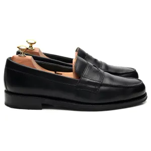 'Charles' Black Leather Loafers UK 8