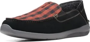Clarks Men's Gorwin Step Loafer, Black Suede, 9
