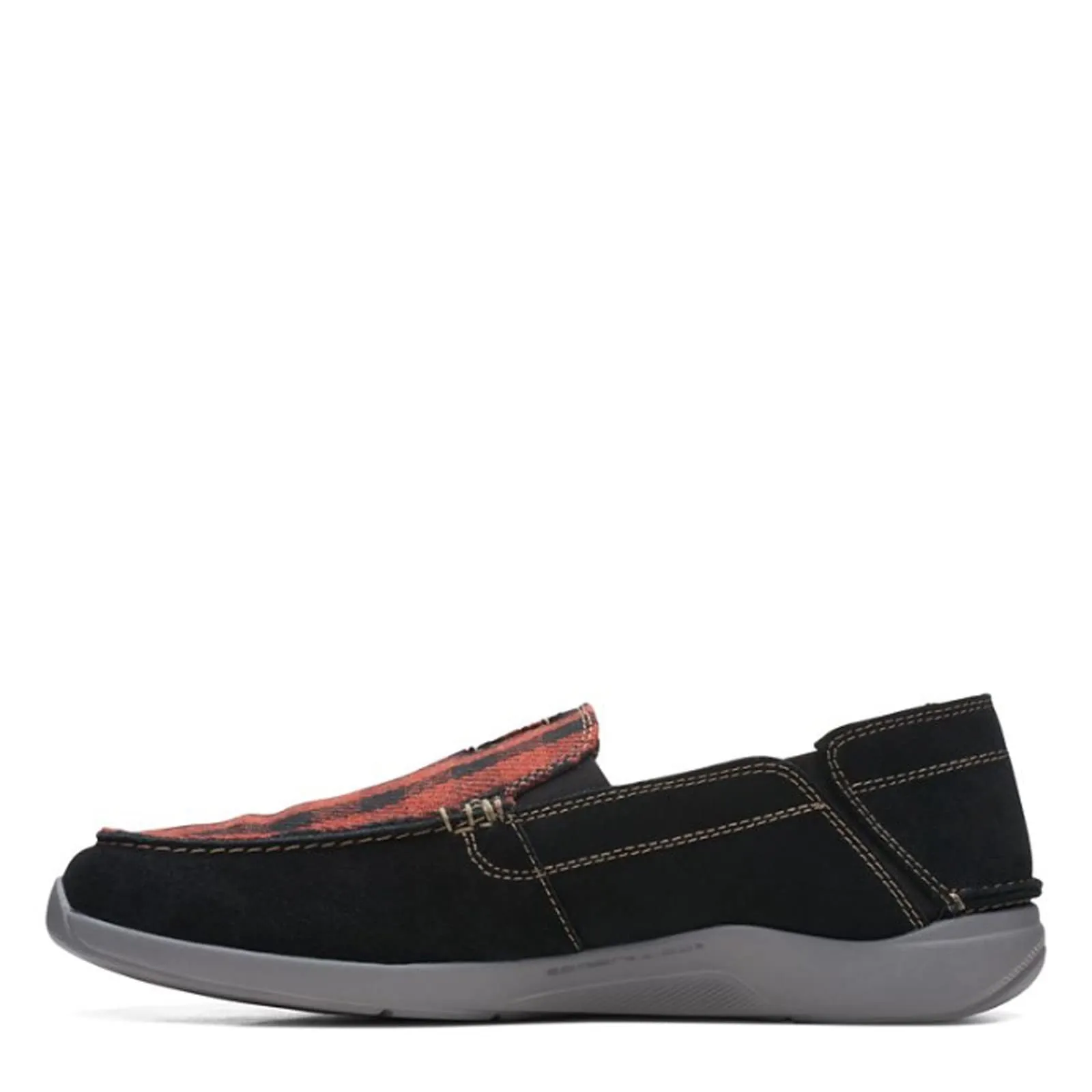 Clarks Men's Gorwin Step Loafer, Black Suede, 9