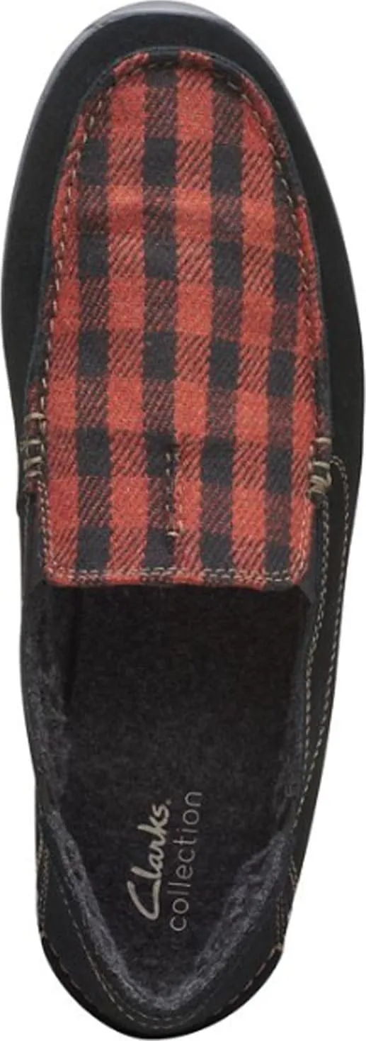 Clarks Men's Gorwin Step Loafer, Black Suede, 9