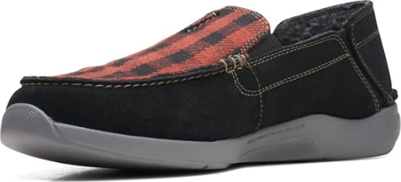Clarks Men's Gorwin Step Loafer, Black Suede, 9