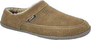 Clarks Mens Slipper Perforated Suede Leather Upper JMS0721 - Warm Plush Sherpa Lining - Indoor Outdoor House Slippers For Men (7 US, Sage)