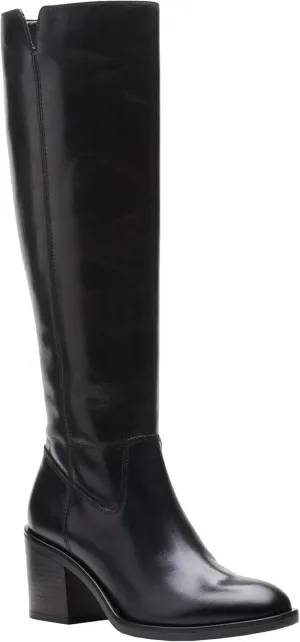 Clarks Unisex Valvestino Hi Sneaker, Black Leat, 0 US Women