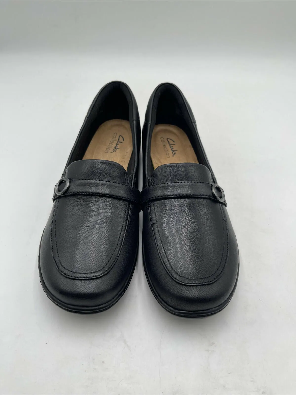 Clarks Women's Cora Amanda Loafers Black Size 8M - Very Good