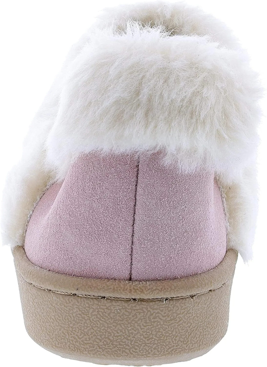 Clarks Womens Suede Leather Ankle Bootie Slipper JMH2034 - Plush Faux Fur Lined - Indoor Outdoor House Slippers For Women