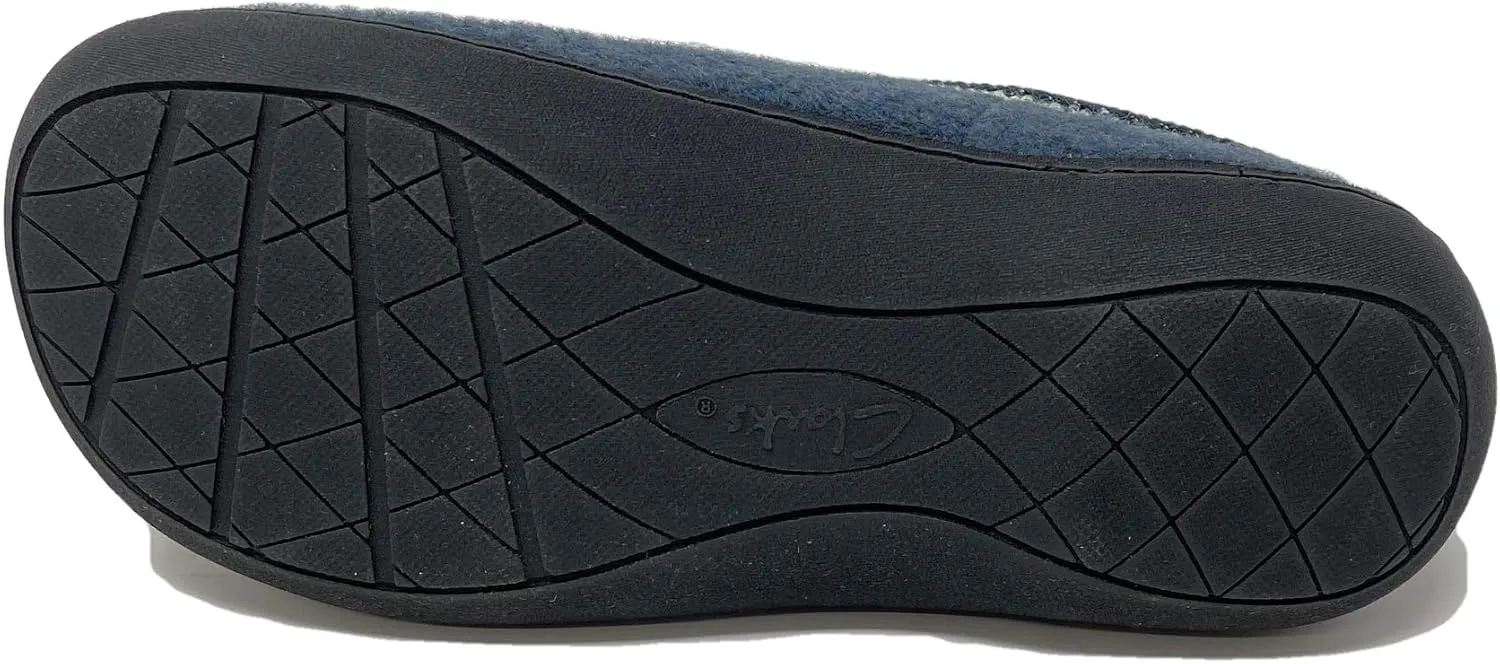 Clarks Womens Wool Felt Clog Slippers JMH1319T - Warm Cozy Plush Faux Fur Lined - Indoor Outdoor House Slipper for Women