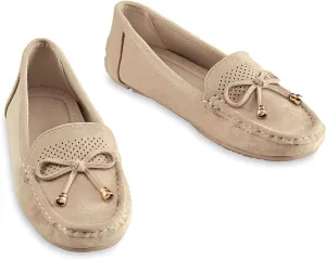 Collections Etc Stylish Microsuede Tassel Tie Cut-Out Pattern Moccasins