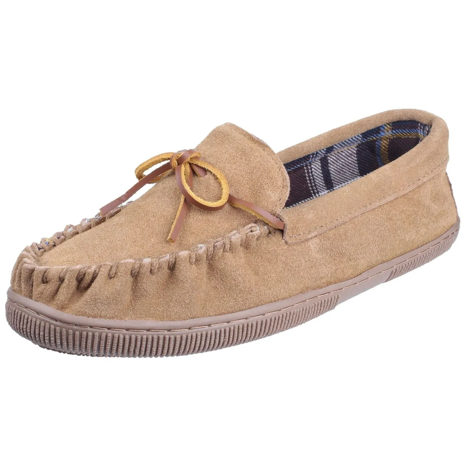 Cotswold Men's Alberta Moccasin Slipper in Beige