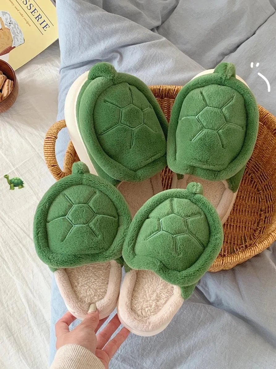 Cozy Turtle Slippers – Soft, Warm, and Adorable Indoor House Shoes