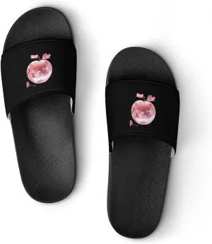 Crystal Apples PVC Home Slippers Non Slip Shower Shoes Bathroom Slippers Sandals for Women Men
