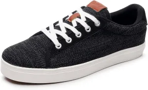 Cull4U Women's Flexible Knitting Low-Top Sneaker Shoe (6.5 M US,Black)