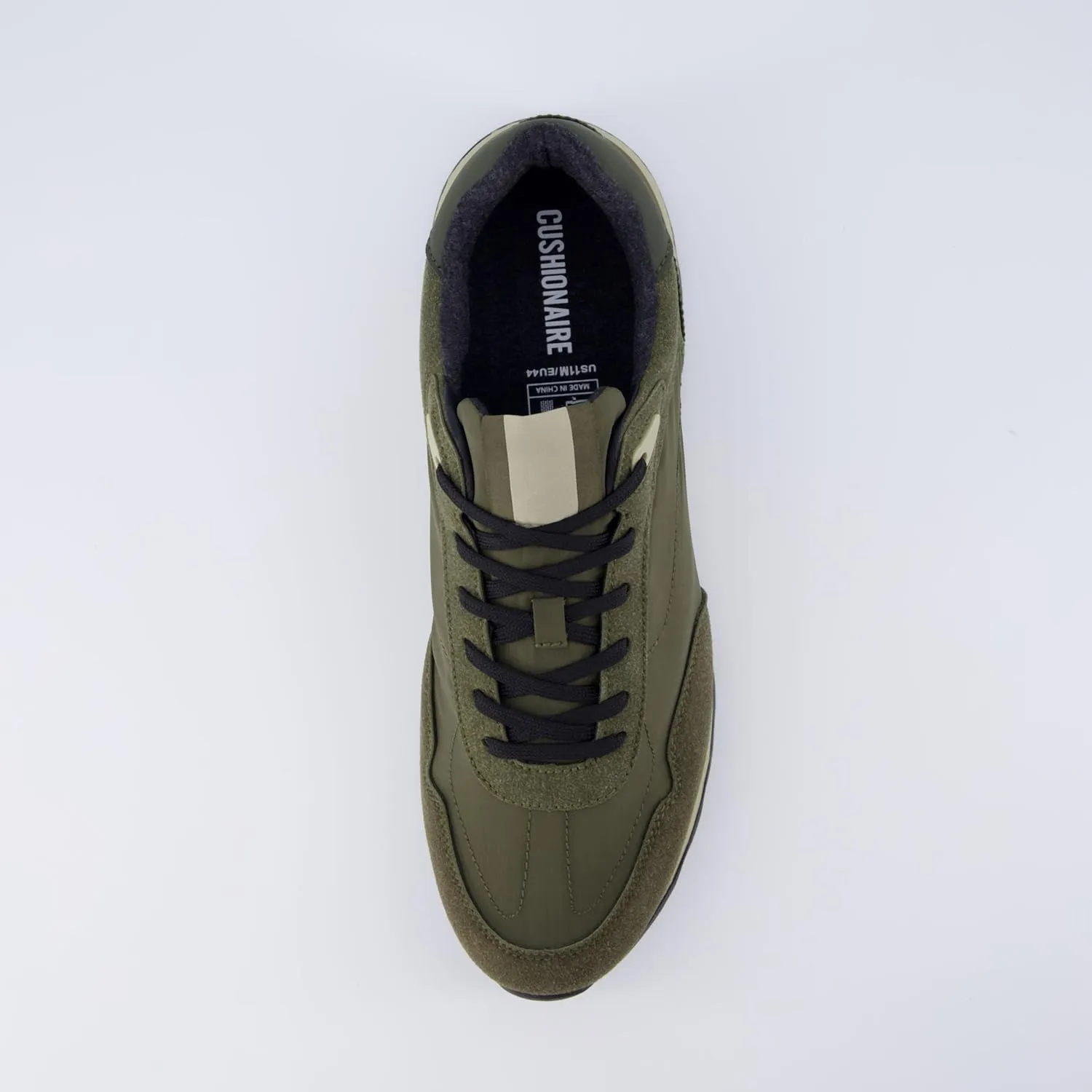 CUSHIONAIRE Men's Crest lace up Sneaker with  Comfort Foam