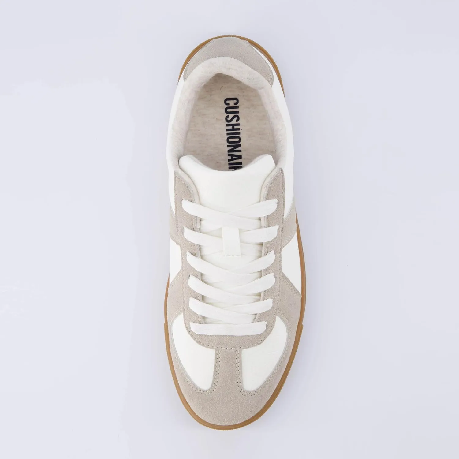 CUSHIONAIRE Women's Bailey lace up Sneaker  Comfort Foam, Wide Widths Available