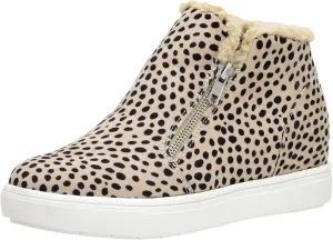 CUSHIONAIRE Women's Heaven Hidden Wedge Faux Shearling Sneaker  Memory Foam