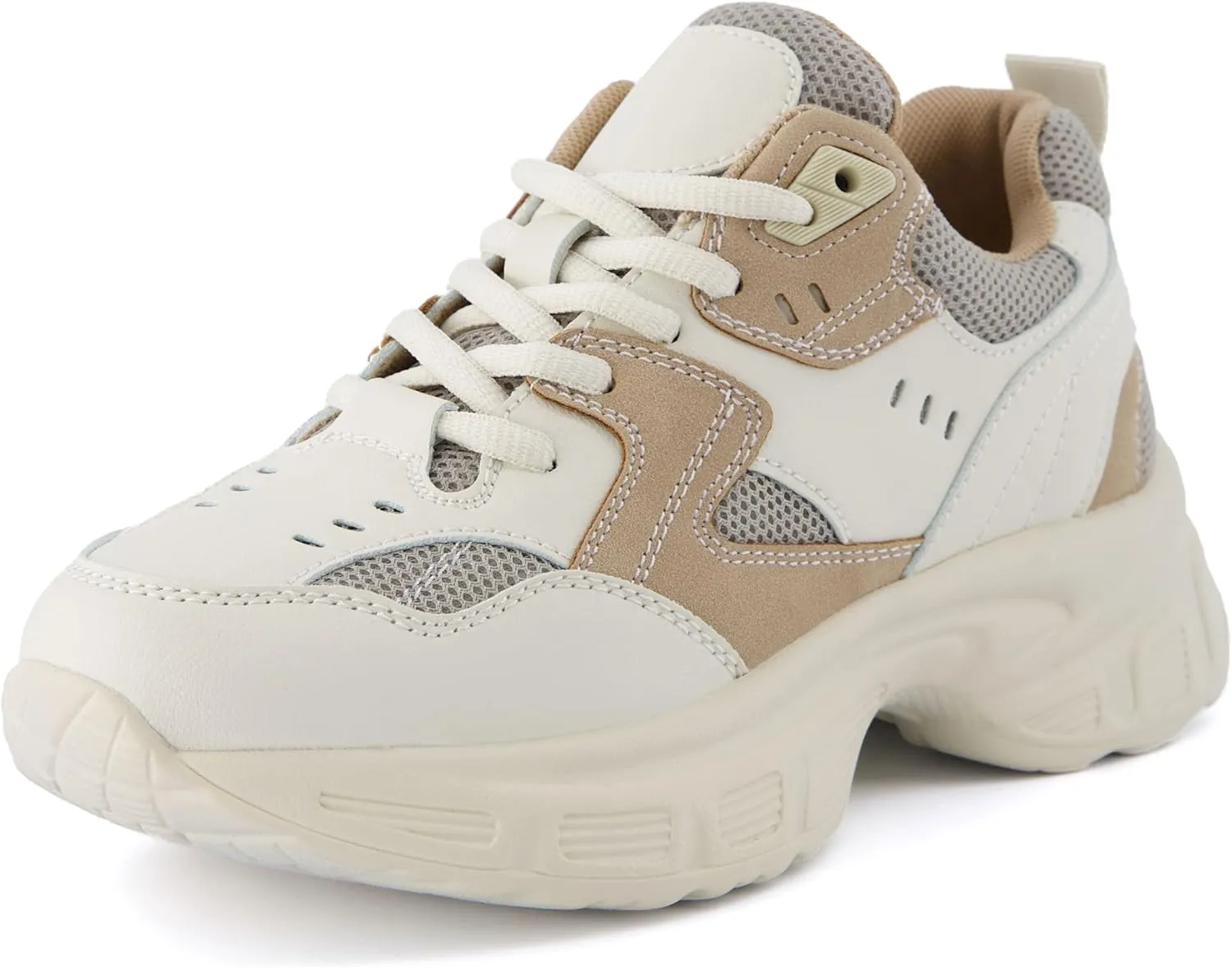CUSHIONAIRE Women's Strike Chunky Sneaker  Memory Foam, Wide Widths Available