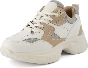 CUSHIONAIRE Women's Strike Chunky Sneaker  Memory Foam, Wide Widths Available