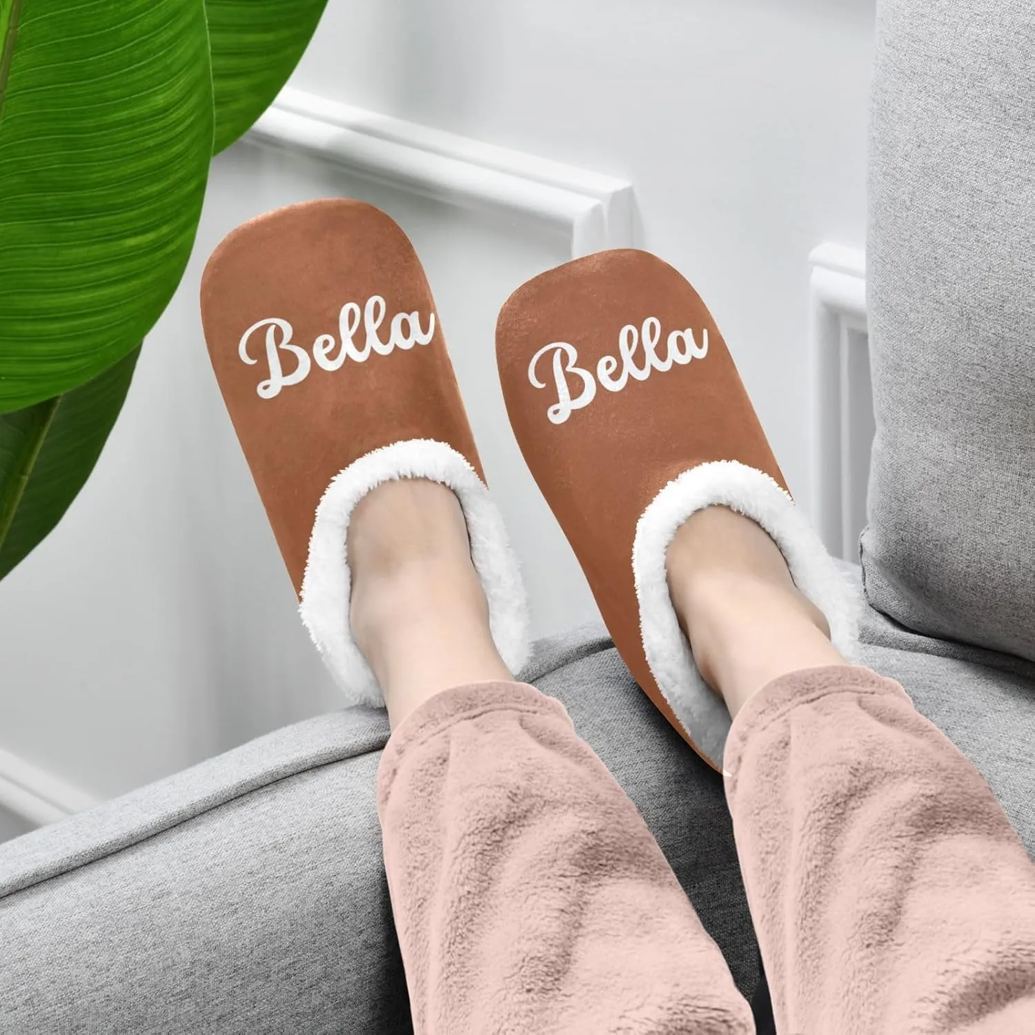Custom House Slippers for Women Men Personalized Non-Slip Soft Sole Slippers