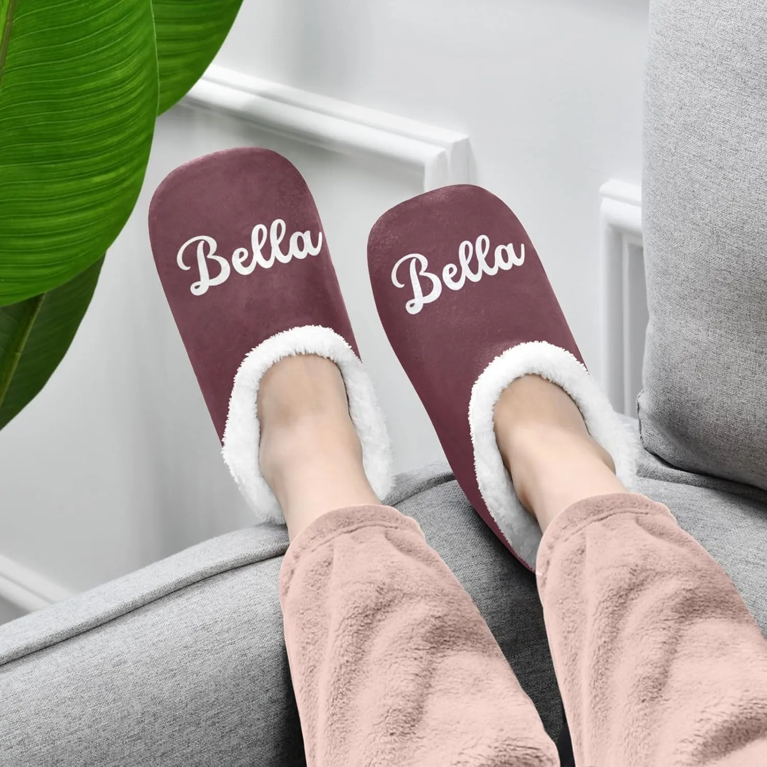 Custom House Slippers for Women Men Personalized Non-Slip Soft Sole Slippers