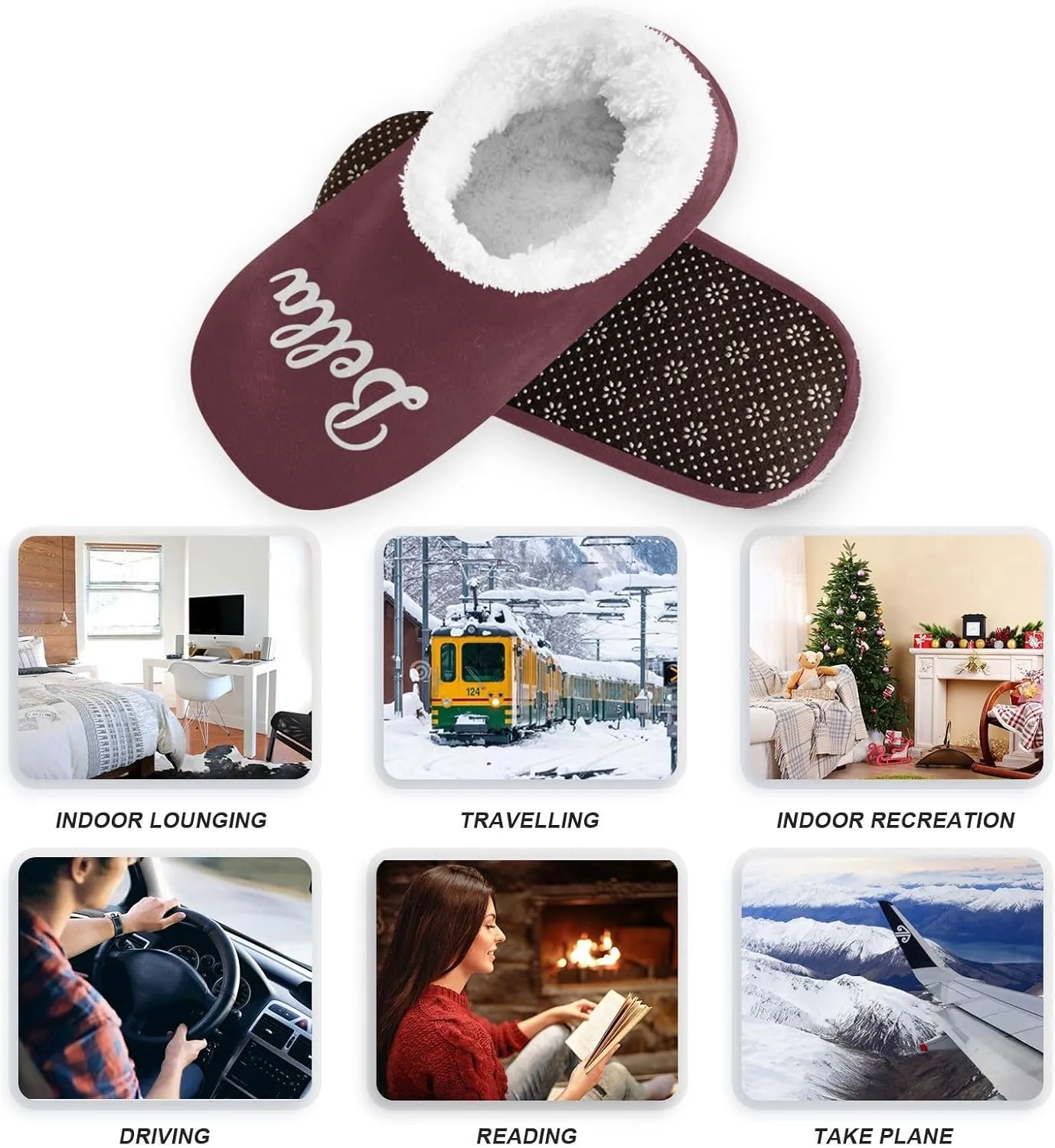 Custom House Slippers for Women Men Personalized Non-Slip Soft Sole Slippers