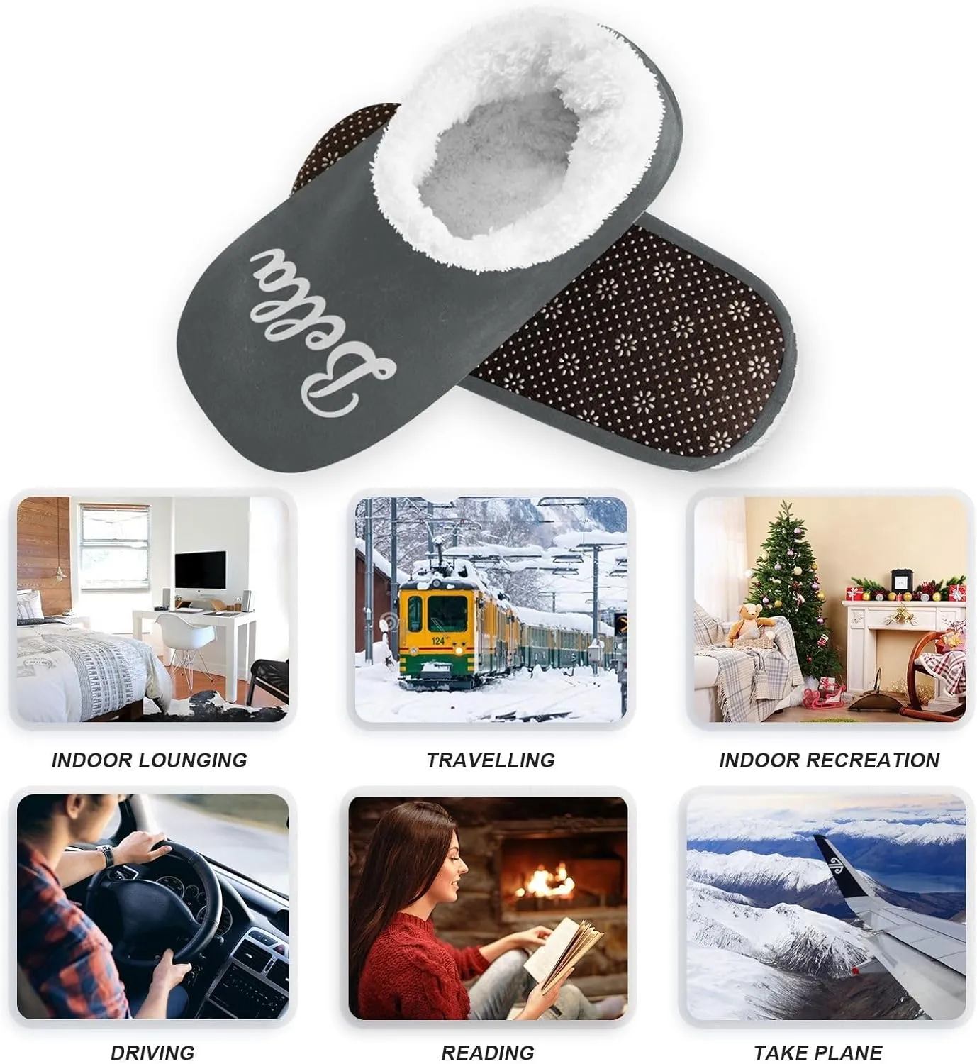 Custom House Slippers for Women Men Personalized Non-Slip Soft Sole Slippers