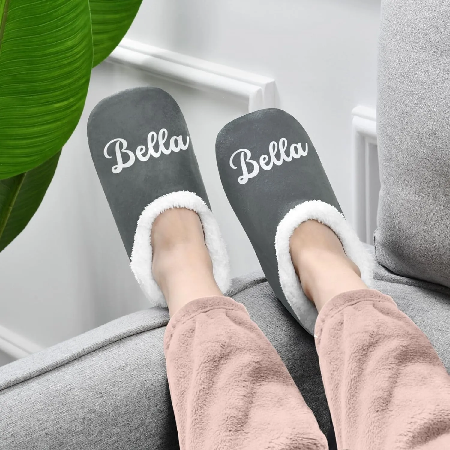 Custom House Slippers for Women Men Personalized Non-Slip Soft Sole Slippers