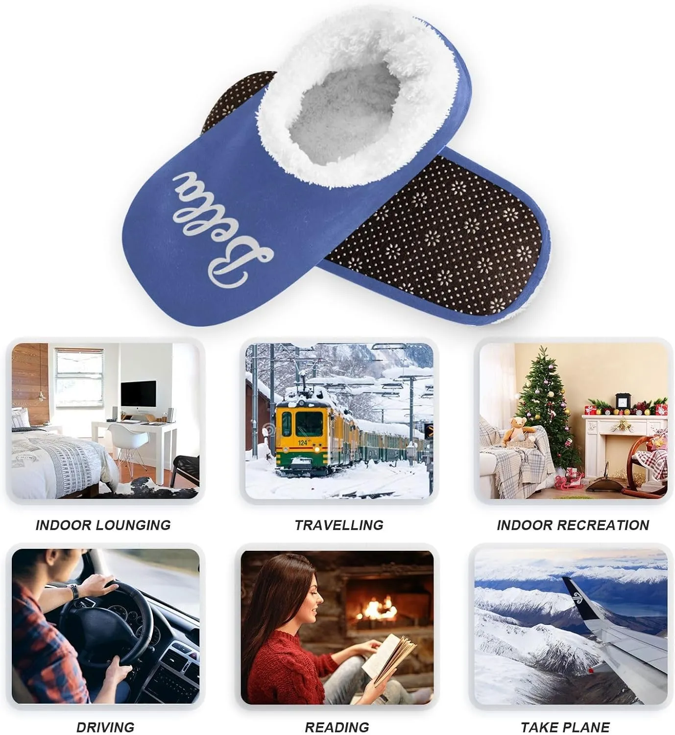 Custom House Slippers for Women Men Personalized Non-Slip Soft Sole Slippers